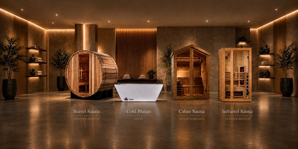 Illumen Home luxury showroom featuring cold plunge and sauna collections
