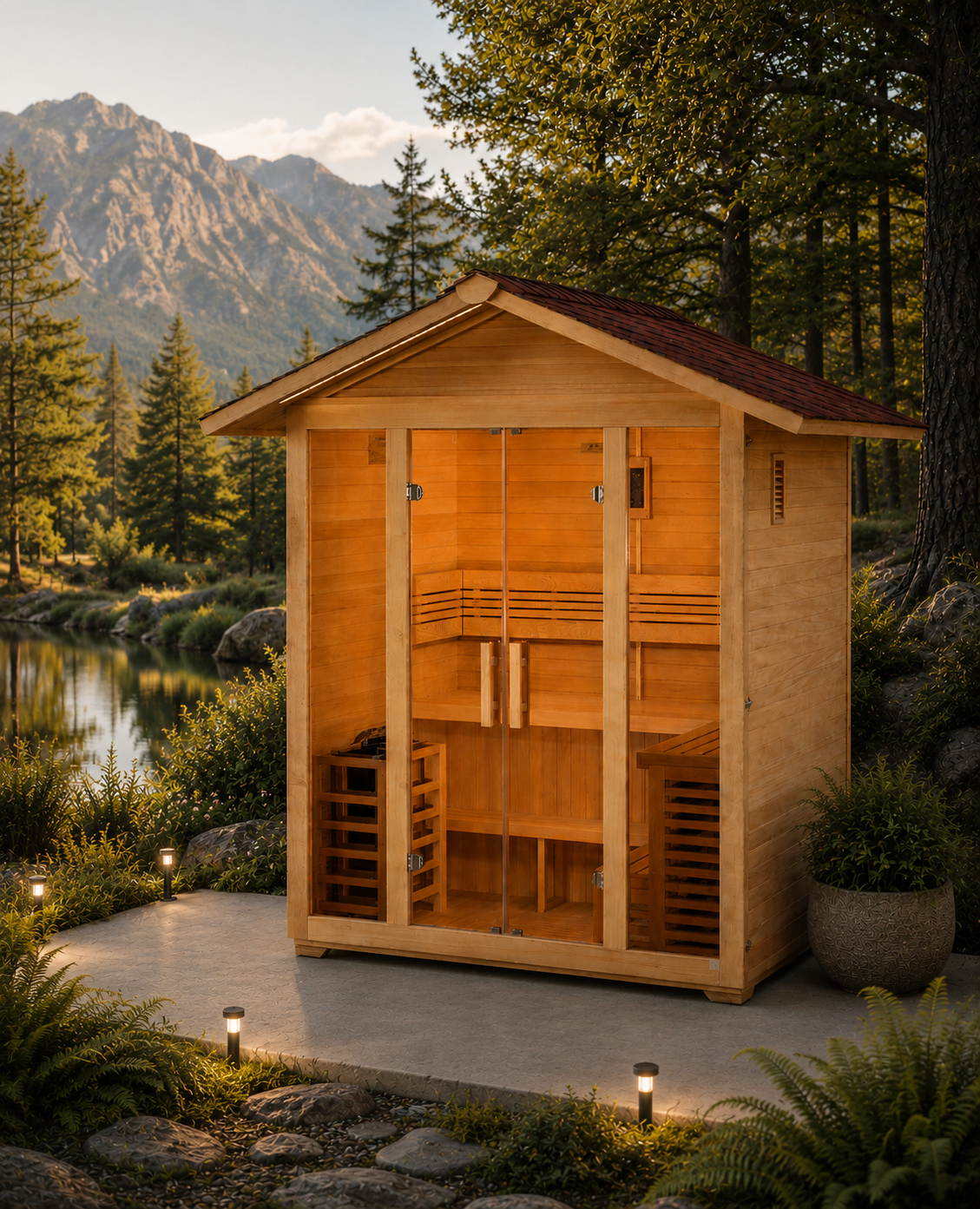 Golden Designs "Vorarlberg" 5 Person Outdoor Traditional Steam Sauna