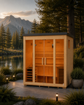 Golden Designs "Vorarlberg Flat Roof" 5 Person Outdoor Traditional Steam Sauna