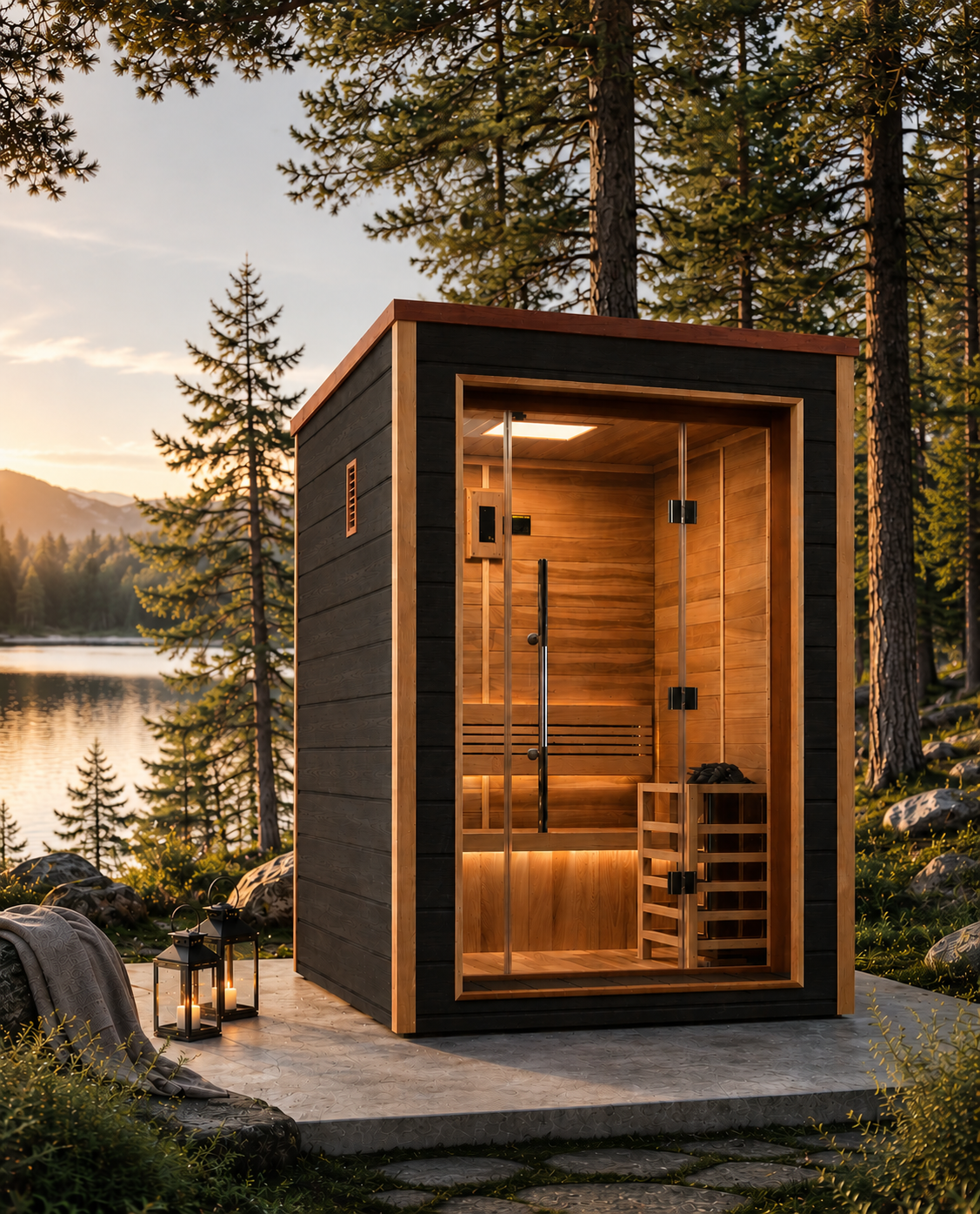Golden Designs "Narvik" 2 Person Outdoor Traditional Steam Sauna