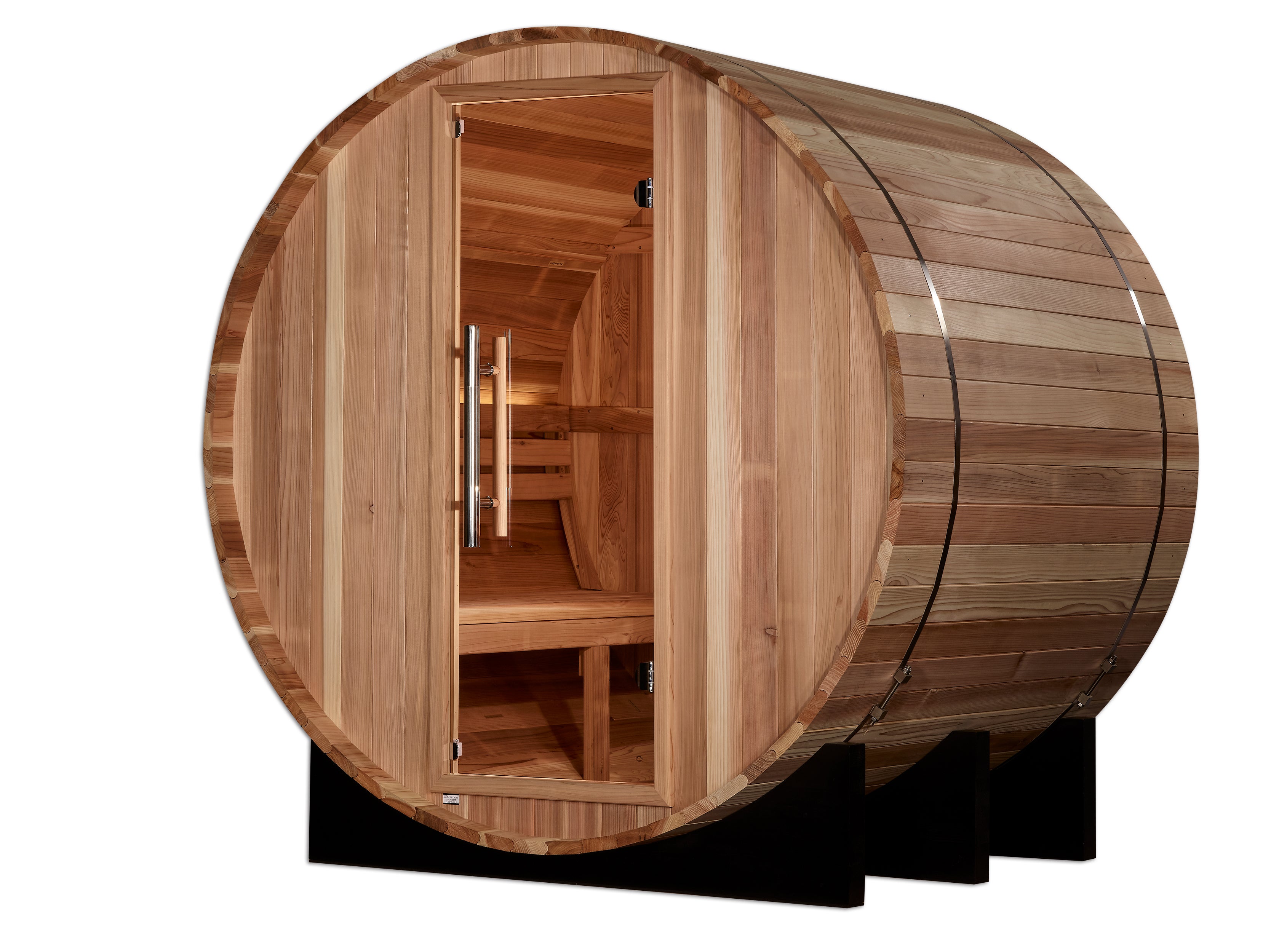 Golden Designs St. Moritz Barrel Sauna — Best for a compact outdoor sauna space