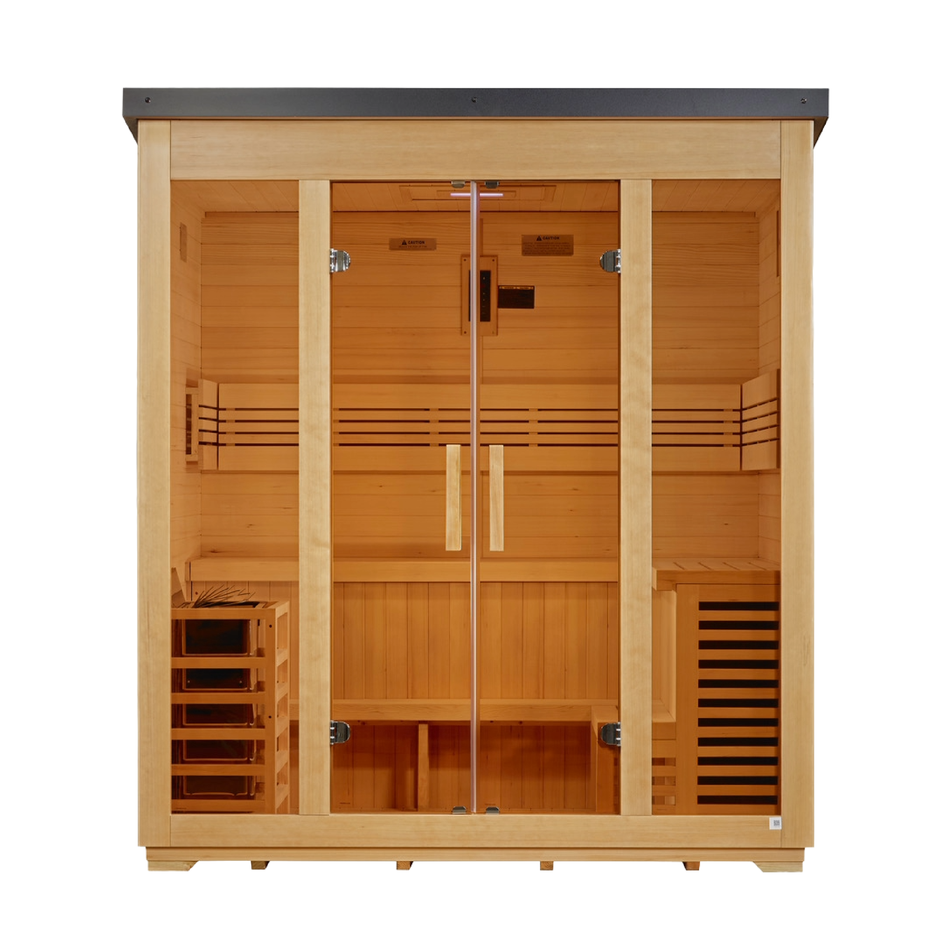 Golden Designs "Vorarlberg Flat Roof" 5 Person Outdoor Traditional Steam Sauna