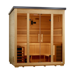 Golden Designs "Vorarlberg Flat Roof" 5 Person Outdoor Traditional Steam Sauna