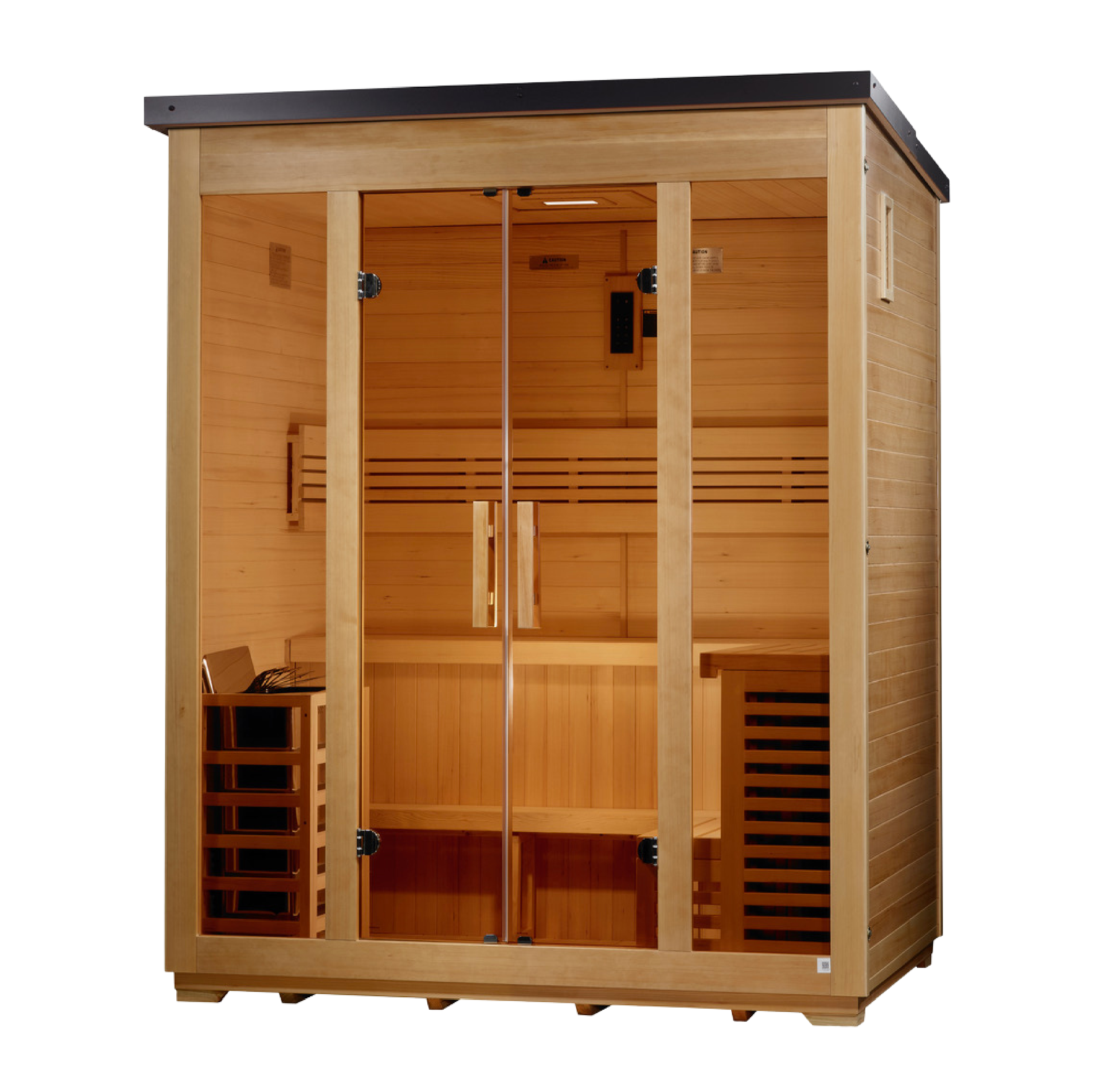 Golden Designs "Vorarlberg Flat Roof" 5 Person Outdoor Traditional Steam Sauna
