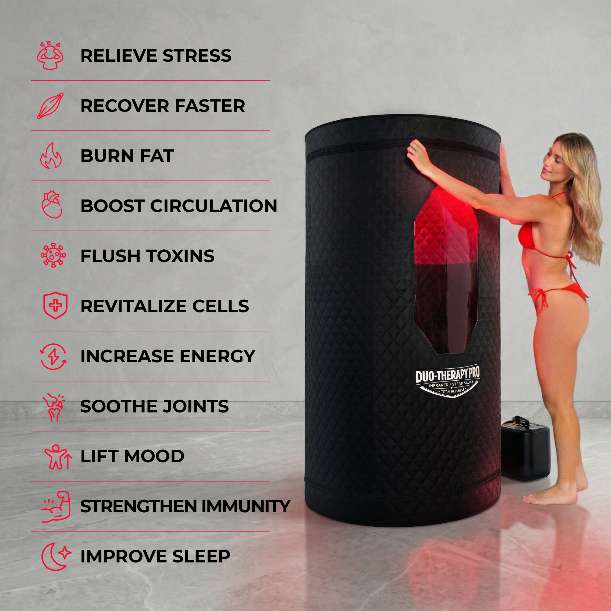 Titan Wellness® Duo Therapy Pro® — Best for infrared and steam wellness routines